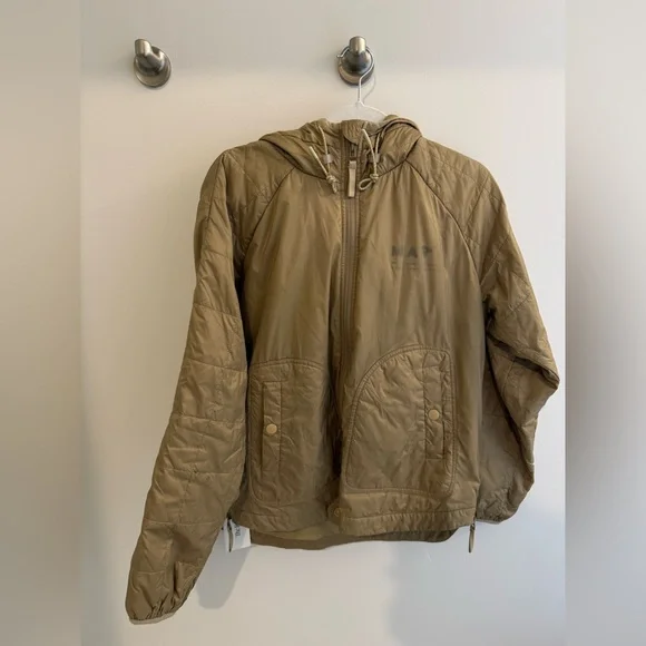 MAAP x The Arrivals Alt Road Jacket - Sand Gold, Hooded Packable Quilted, Side - Picture 12 of 15